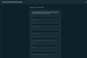 Библиотека "Form Fields" для Angular