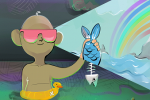 Социальный плакат на тему экологии: "Может снимем розовые очки ?