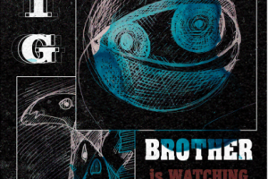 Big Brother Poster (photoshop, paper and inks)