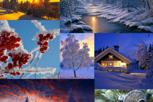 Коллаж зима