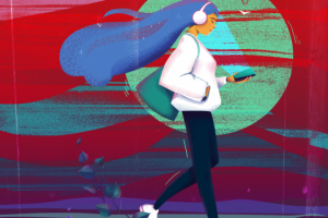 Девушка на прогулке