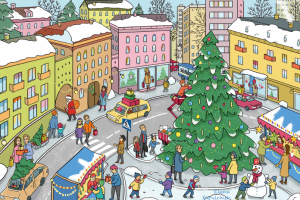 Новый год, иллюстрация для календаря