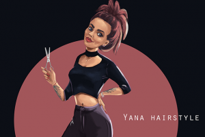 Стильная девушка парикмахер, аватар