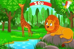 Иллюстрация фон и пересонажи для детской игры