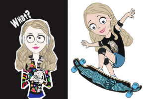 Персонаж, девочка, принт для одежды