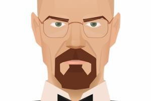 Портрет знаменитости в стиле  flat design