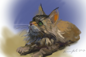 Кот. Цифровая живопись. Комаров Игорь