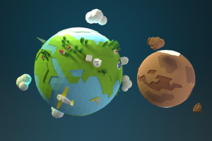 Планеты в low poly