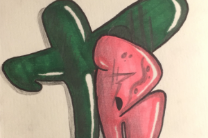 Bubble graffiti sketch