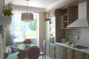 Кухня пованс.Сделано для студии дизайна интерьера "Красивый Дом"