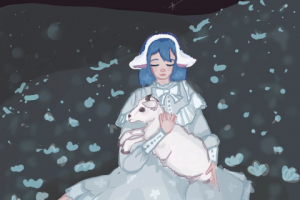 Девочка с овечкой