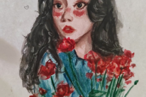 Девушка с цветами