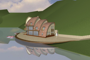 Гостиница на горном озере архитектор Меладзе