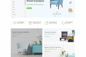 Адаптивная верстка, интернет-магазин, мебель