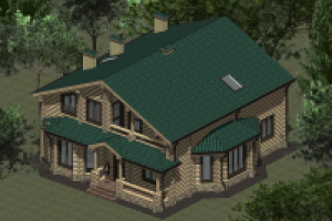 дом из оцилиндрованного бревна