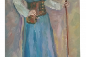 Девушка в костюме пастушки