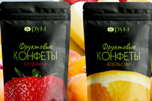 Упаковка фруктовых батончиков и конфет