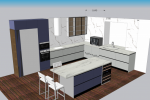 Проект кухни по индивидуальному эскизу