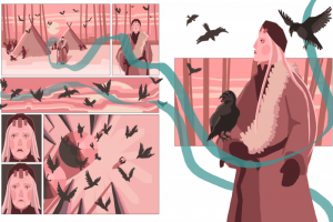 Один из разворотов графического романа