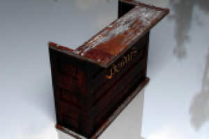 модель потрепанной барной стойки