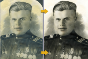 Восстановление черно-белого фото