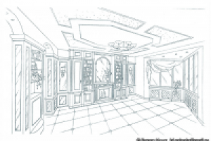 ИНТЕРЬЕР (КАРАНДАШНЫЙ РИСУНОК)