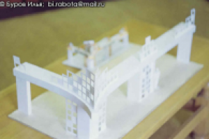 МАКЕТ СТЕНДА ДЛЯ ВЫСТ. "МЕБЕЛЬ И ДЕРЕВООБРАБОТКА-2000" (БУМАГА)