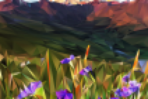 Полигональная иллюстрация Low poly Gradirnt