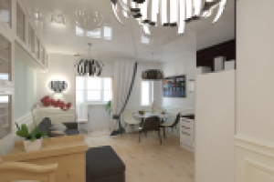 дизайн квартиры студии 35м2