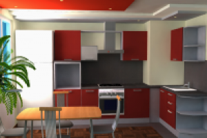 кухня_красная