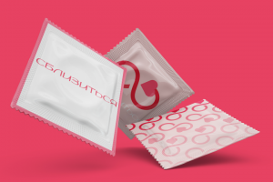 Макет презервативов для секс-шопа "Сблизиться"