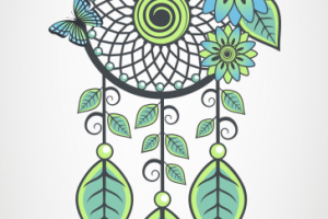 Принт для футболок "Цветочный ловец"