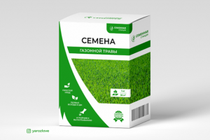 Дизайн коробки для семян газонной травы. semena2000.ru