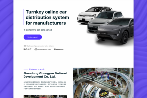 Создание сайта для Компании по продаже машин в Китае