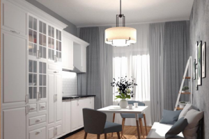 Кухня в квартире 80 кв.м (В Скандинавском стиле)