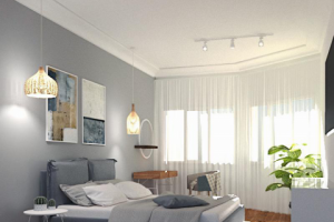 Спальня в квартире 80 кв.м (В Скандинавском стиле)