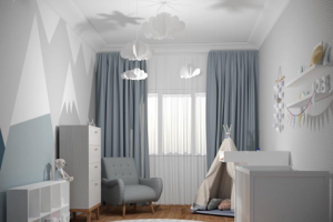 Детская в квартире 80 кв.м (В Скандинавском стиле)