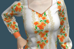 Блузка со вставкой из сетки