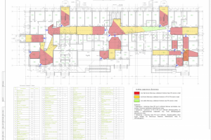 Схема обзора камер видеонаблюдения в здании амбулатории