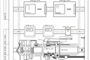 Схема компоновки шкафа с оборудованием "Болид"