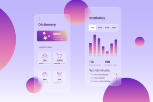 Интерфейс мобильного приложения языковой школы