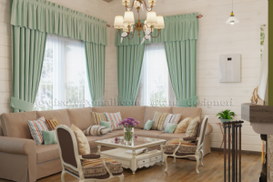 Дизайн гостиной в гостевом доме банного комплекса