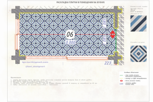 План раскладки плитки в помещении
