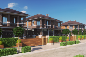 Визуализация концепции благоустройства улицы.