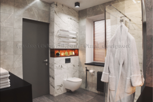 Дизайн совмещенного санузла. Загородный дом