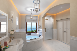 Дизайн ванной комнаты. Вилла. Сочи