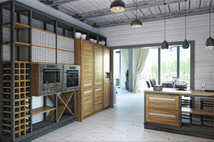 Дизайн кухни в загородном доме