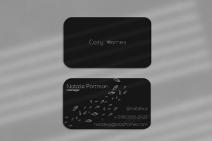 Визитка для бренда постельного белья Cozy Homes