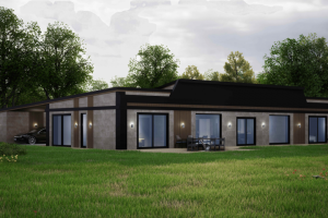 Современный одноэтажный дом