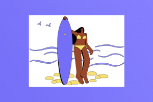 Серфингистка